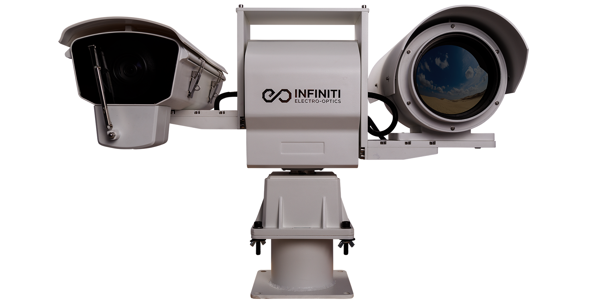 Sentry PTZ Surveillance Camera System with 30X Optical Zoom Lens and 155mm Thermal Imaging