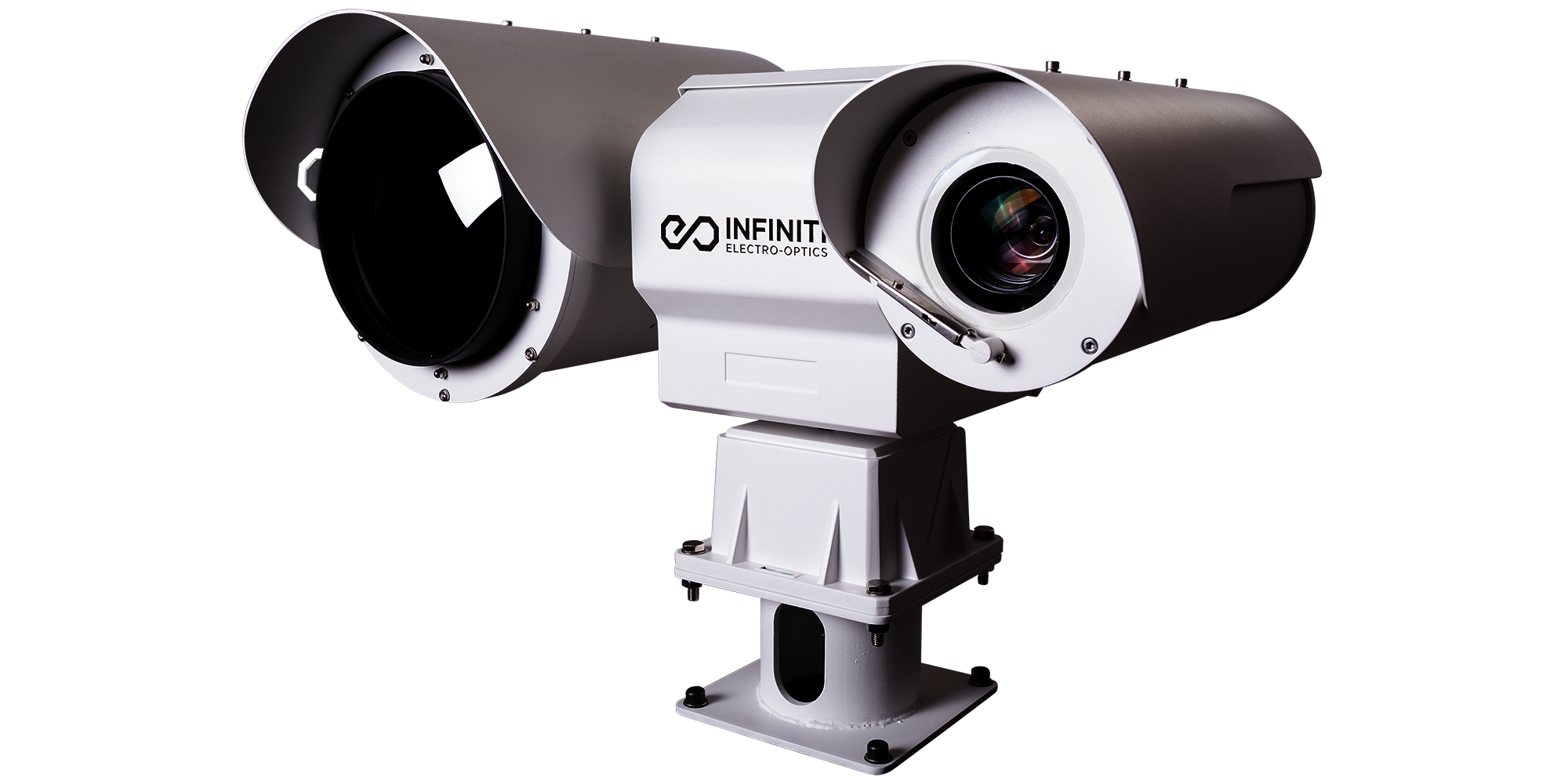 Sentry Camera System with 230mm LWIR Thermal Imager and 39X VIS/NIR Zoom Camera on Pedestal