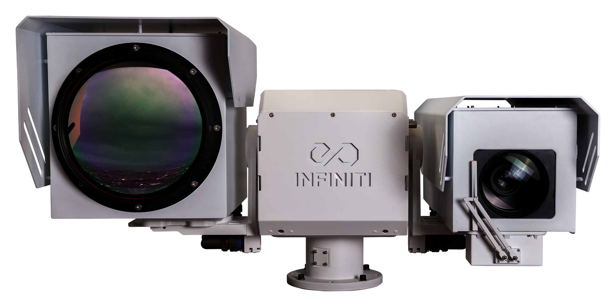 Infiniti Optics Long Distance Infrared Thermal Imaging MWIR Cooled FLIR 1,400mm Zoom Lens Visible SWIR Camera 